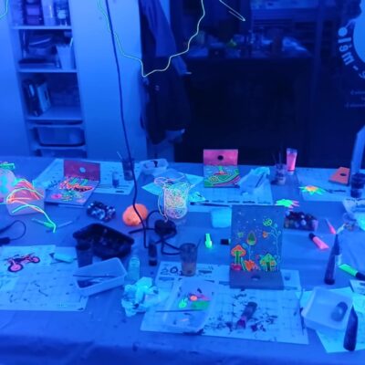 Soirée fluo à l’atelier